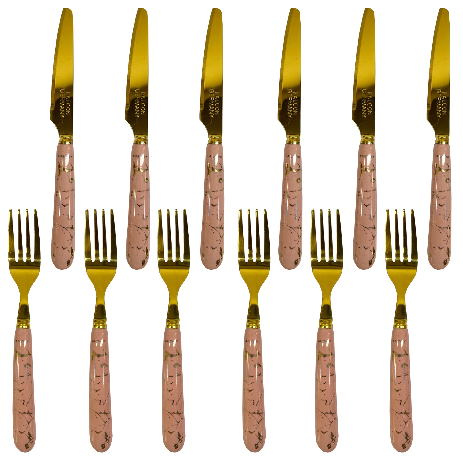 سرویس کارد و چنگال فالکون 12 پارچه مدل مرمری