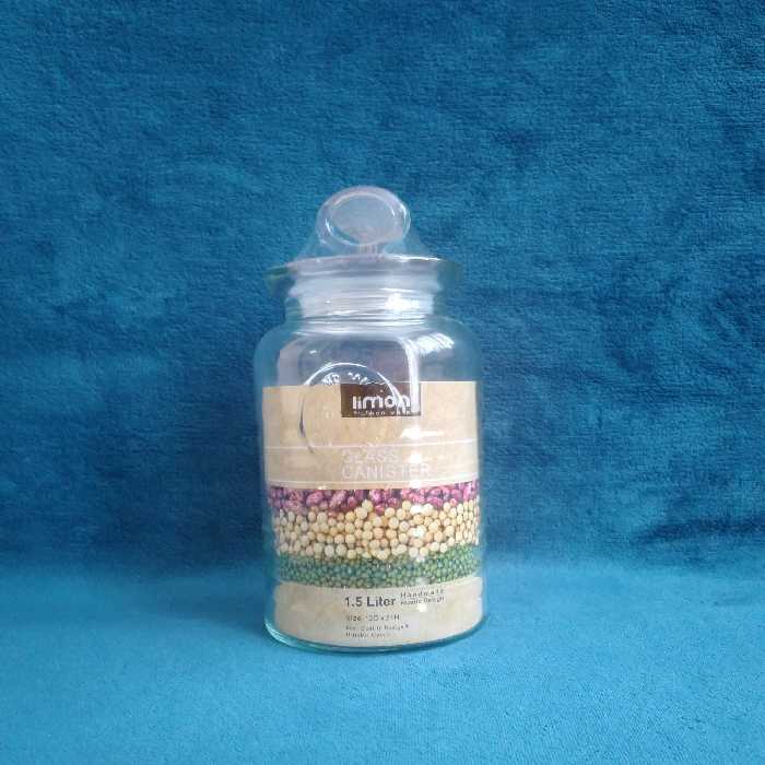 بانکه 1500 میل درب دار شیشه ای-کندی لیمون مدل روستیک