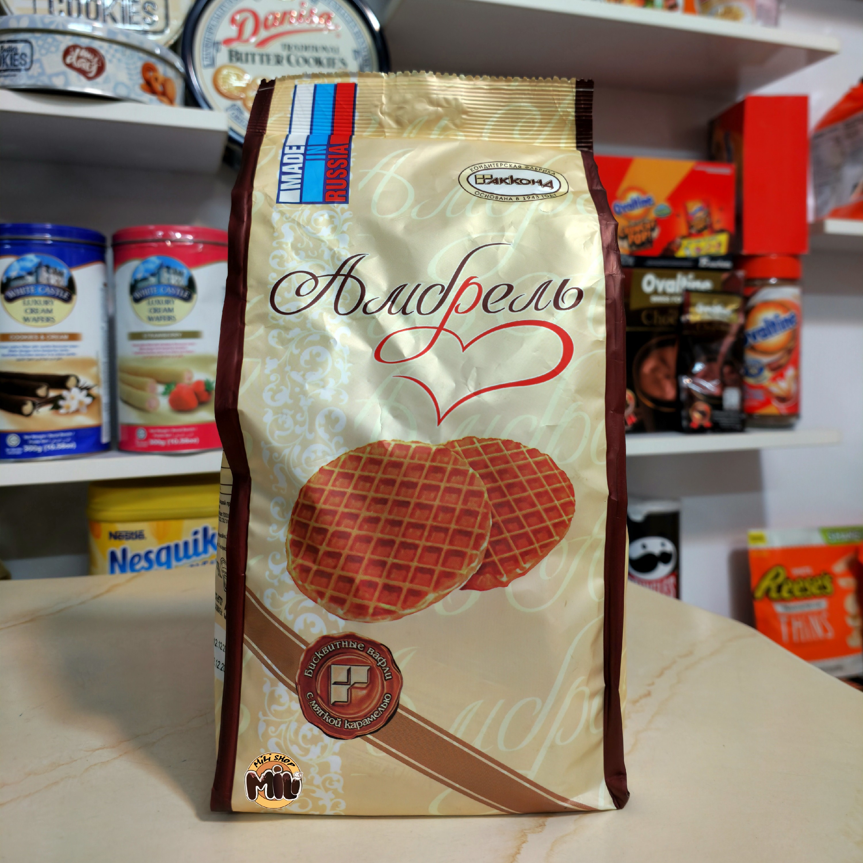 ویفر مینی روسی عسلی(پک500گرمی)اصلی ارسال سراسر کشور خوشمزه درجه یک