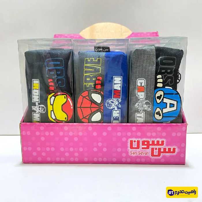 جامدادی فانتزی تک زیپ مرد آهنی کد 9