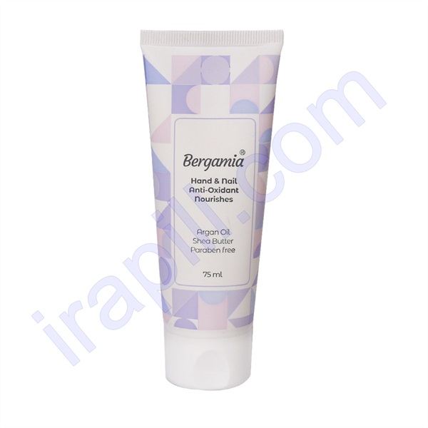 کرم مرطوب کننده دست و ناخن برگامیا حاوی روغن آرگان 75 میلی لیتر