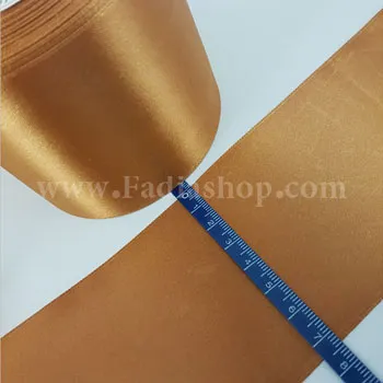 روبان 70 ساتن خردلی تیره