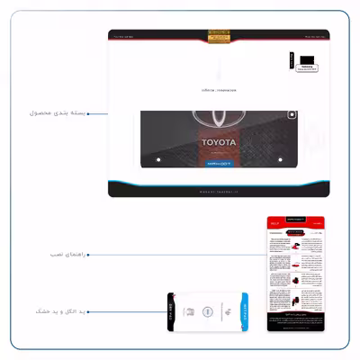برچسب پوششی ماهوت مدل TOYOTA-Logo مناسب برای تبلت سامسونگ Galaxy Tab S2 9.7 2015 T815