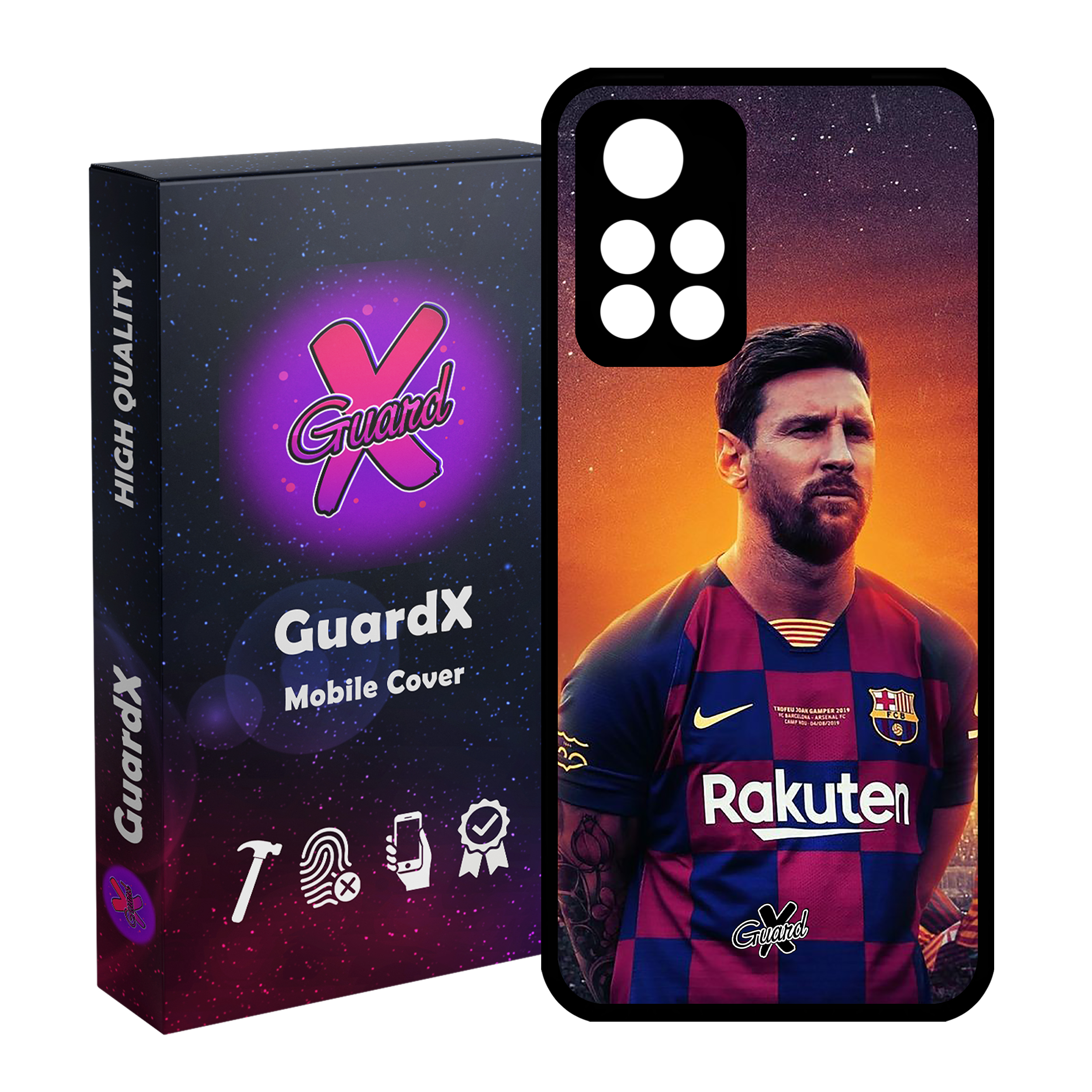 کاور گارد ایکس طرح Messi مدل Glass10123 مناسب برای گوشی موبایل شیائومی Poco M4 Pro 5G/Redmi Note 11T 5G/Redmi Note 11S 5G