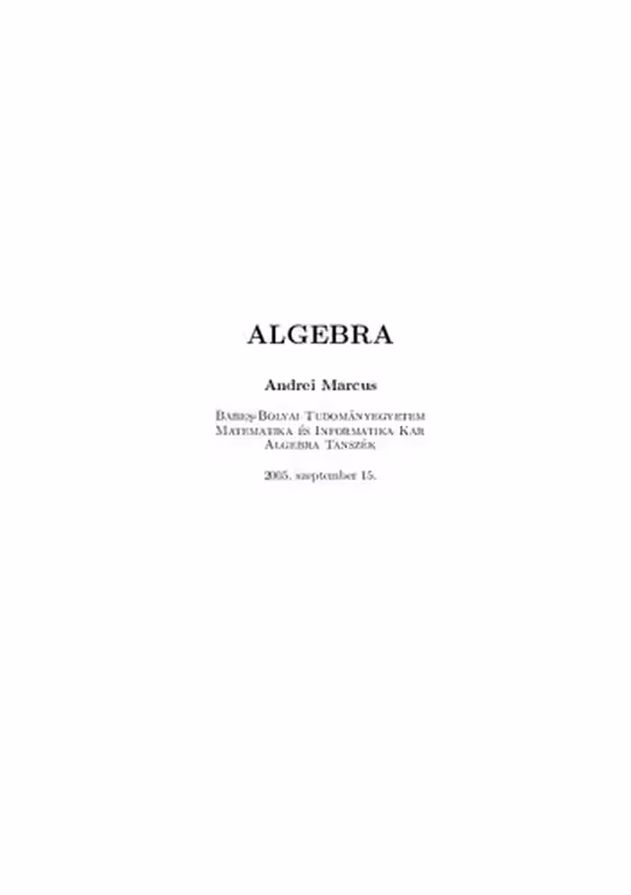 خرید و دانلود نسخه کامل کتاب Algebra