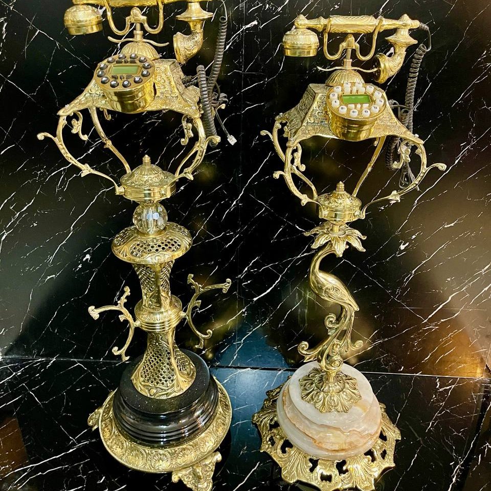 تلفن ایستاده سلطنتی تمام برنز 