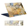 استیکر لپ تاپ توییجین و موییجین طرح Marble کد 58 مناسب برای لپ تاپ 15.6 اینچ به همراه برچسب حروف فارسی کیبورد 