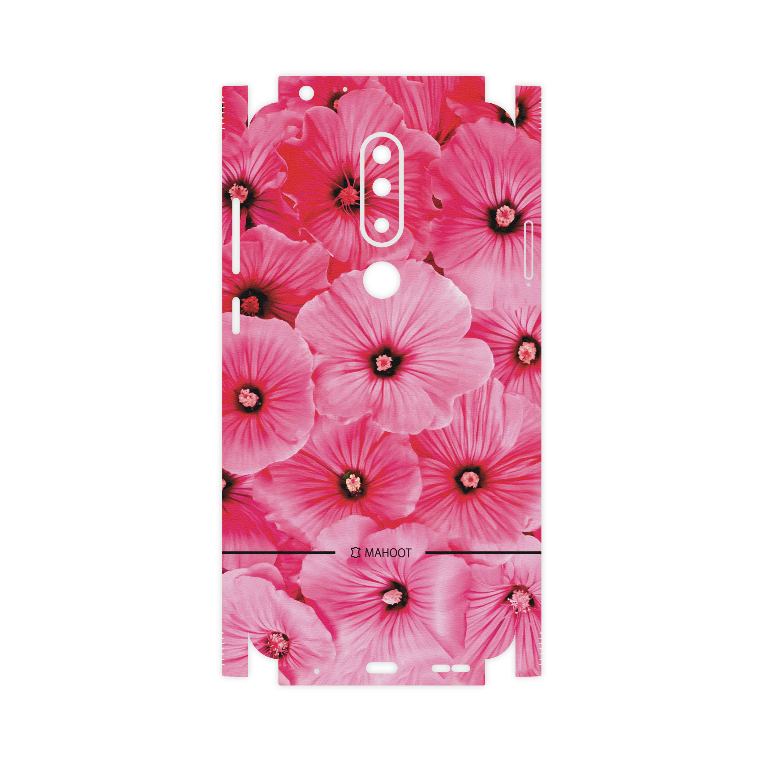 برچسب پوششی ماهوت مدل Pink-Flower-FullSkin مناسب برای گوشی موبایل نوکیا 5.1 Plus