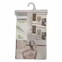 پرده حمام امیا طرح stone سایز 200x180 سانتی‌متر