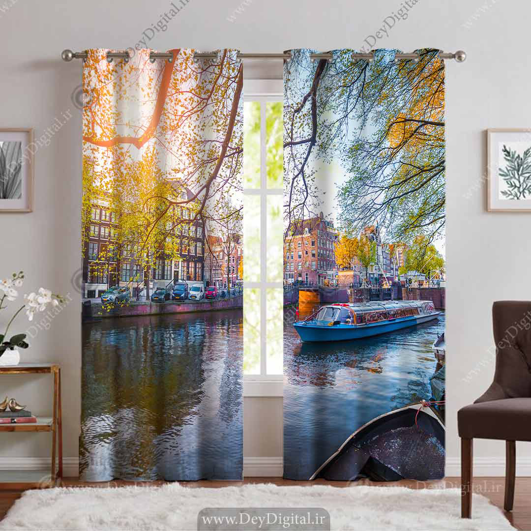 پرده پانچی منظره ساحلی pk-3159