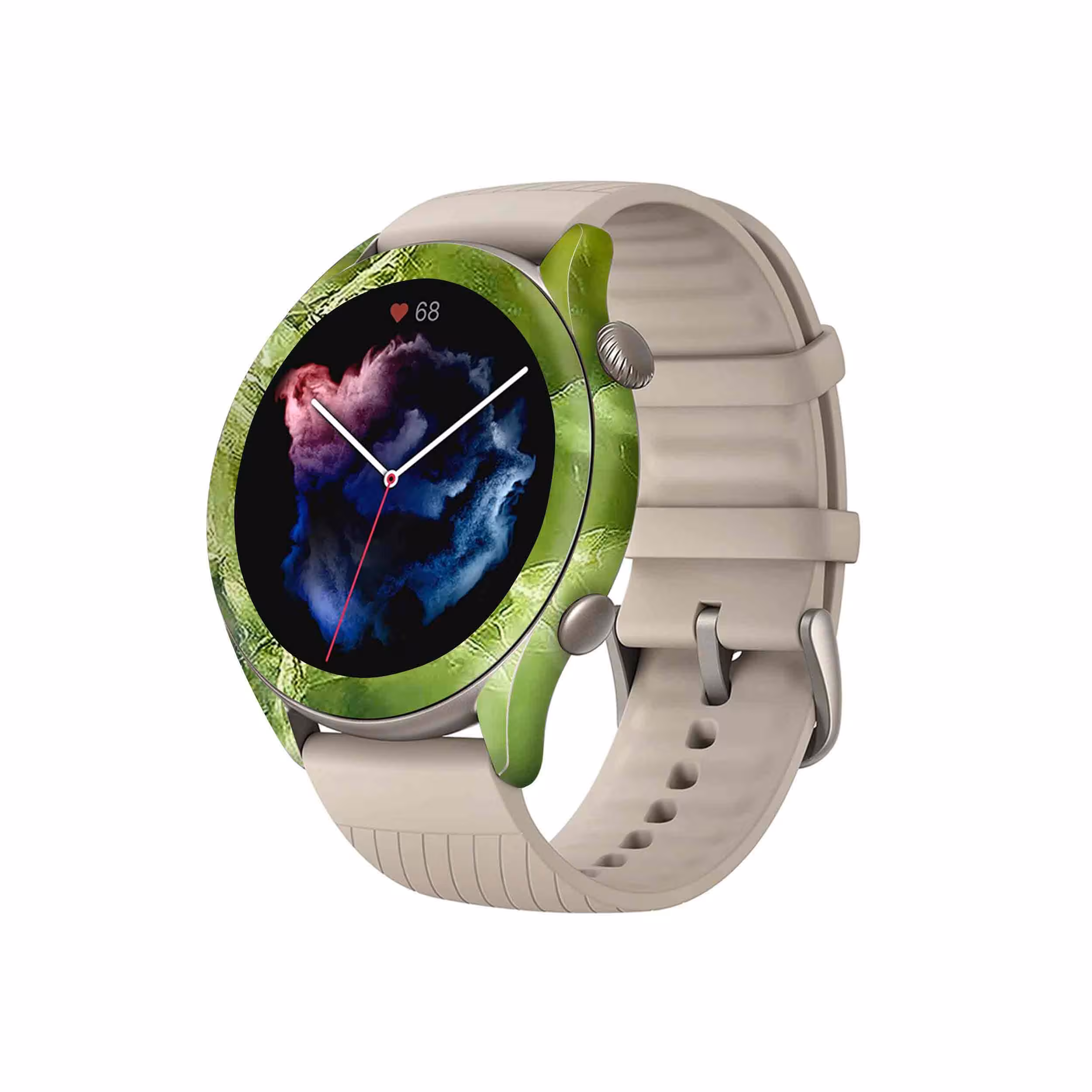 برچسب ماهوت طرح Green-Crystal-Marble مناسب برای ساعت هوشمند آمازفیت GTR 3