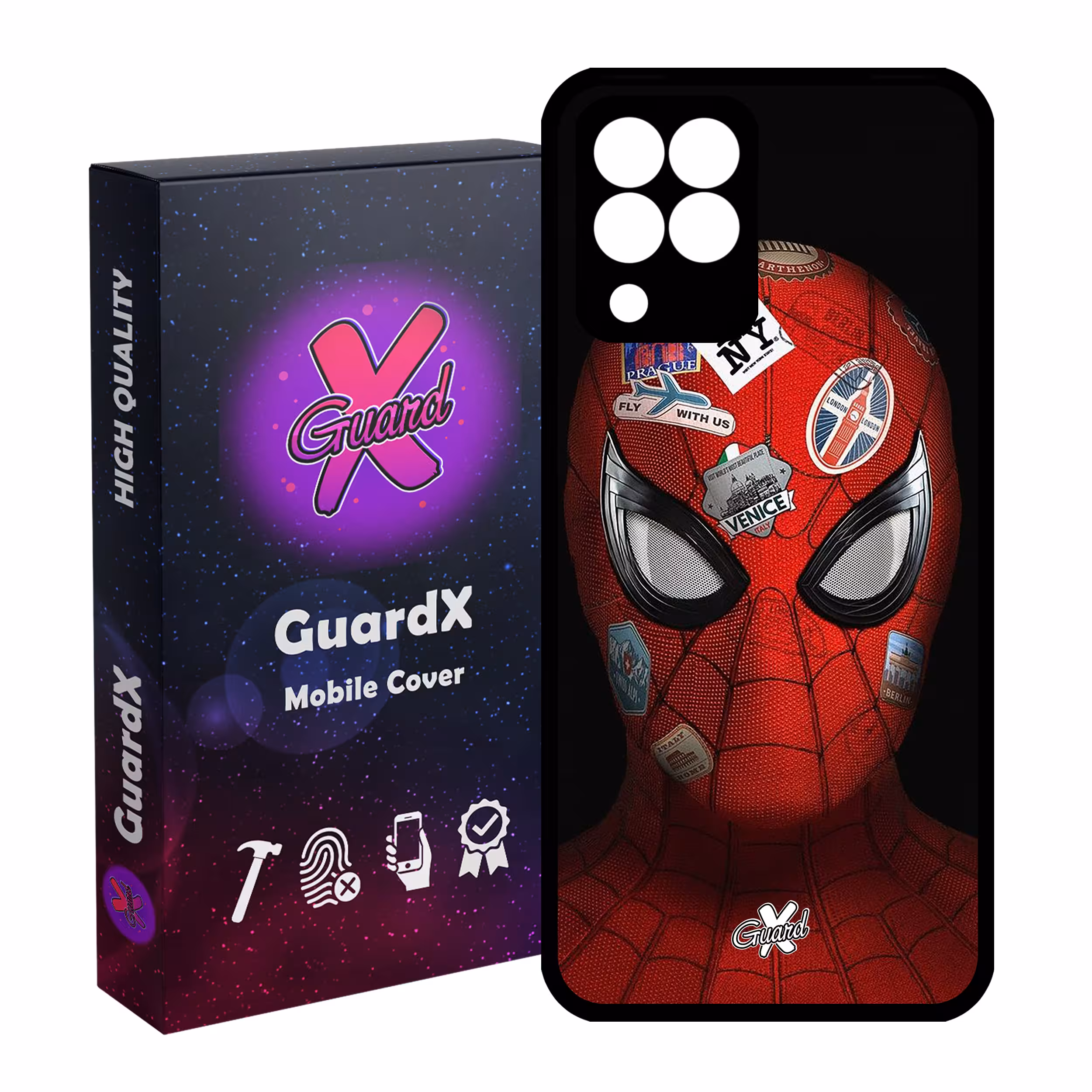 کاور گارد ایکس طرح Spider Man مدل Glass10033 مناسب برای گوشی موبایل سامسونگ Galaxy M33/M33 5G