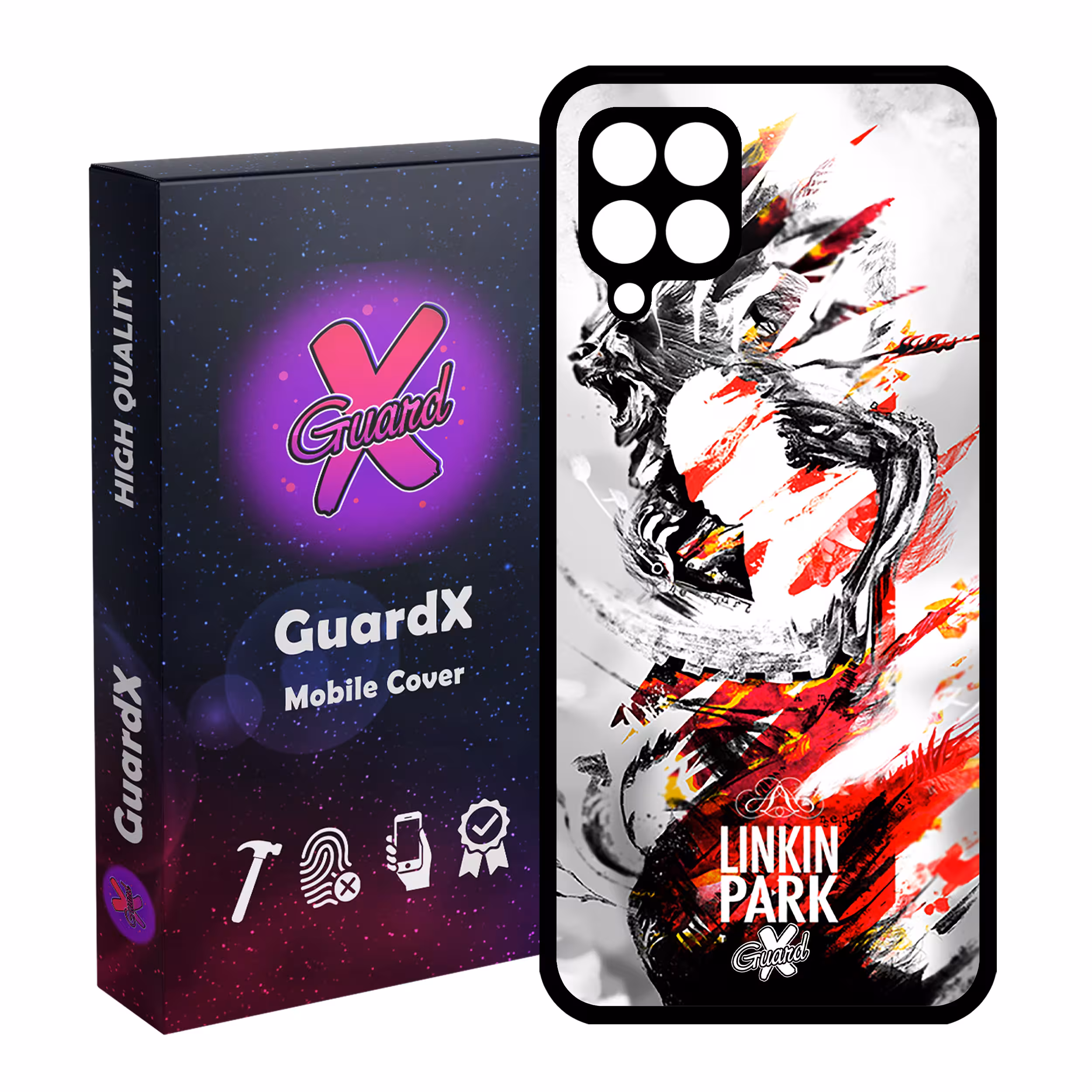 کاور گارد ایکس طرح Linkin Park مدل Glass10082 مناسب برای گوشی موبایل سامسونگ Galaxy A12