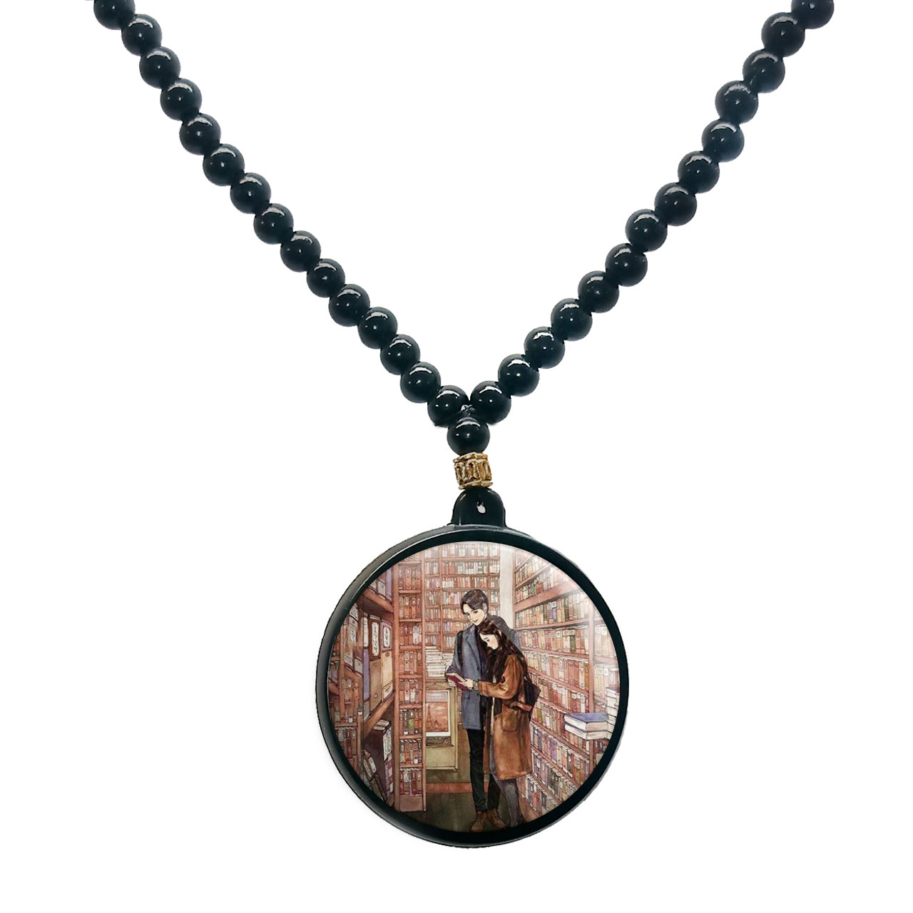 گردنبند پرمانه طرح دخترونه کد pmd.4609 مدل دو طرفه