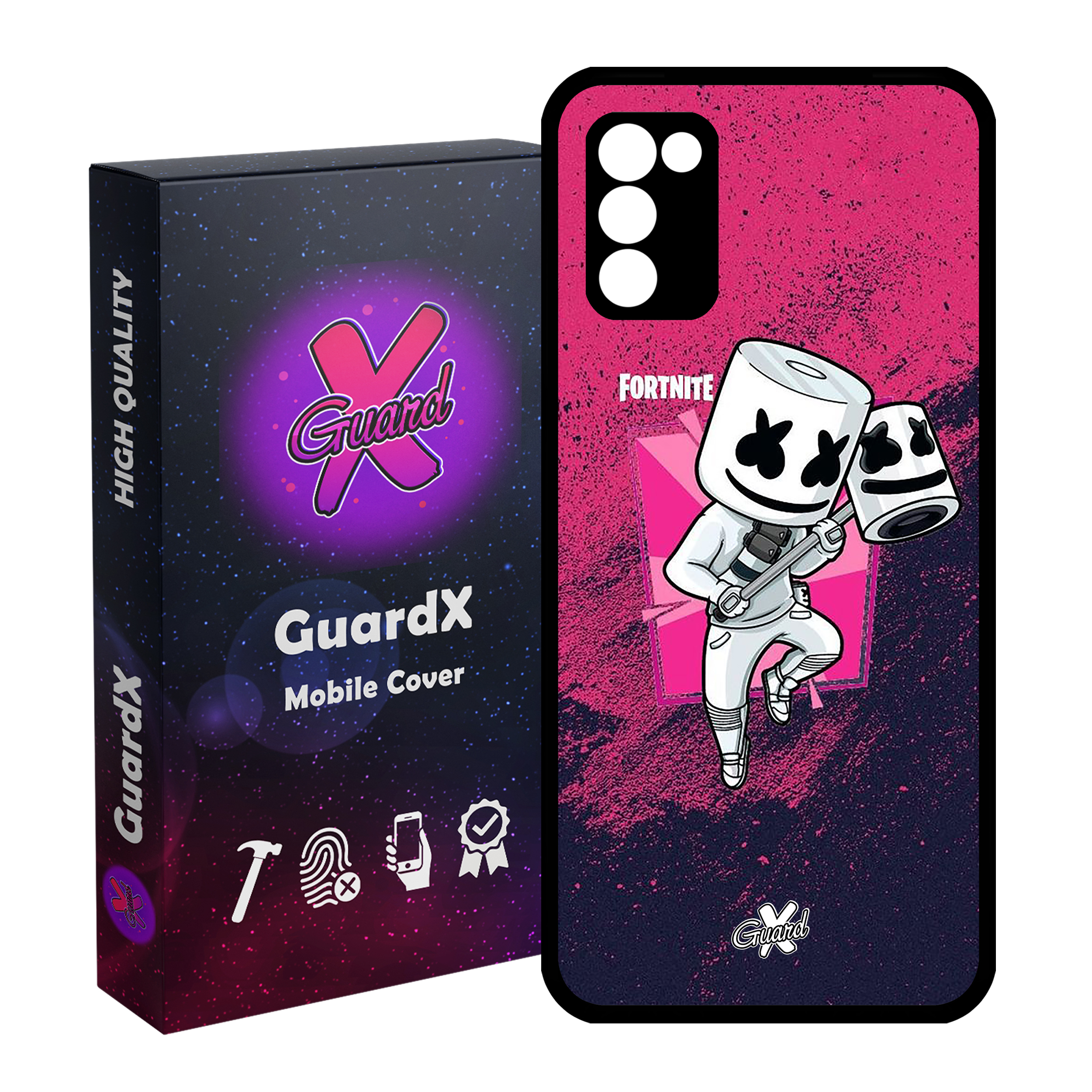 کاور گارد ایکس طرح Fortnite مدل Glass10031 مناسب برای گوشی موبایل سامسونگ Galaxy A02s / M02s