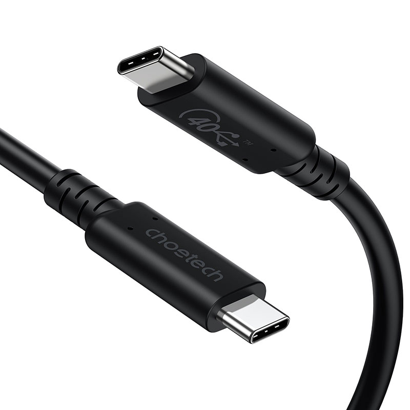 کابل CHOETECH چویتِک 100 وات تبدیل USB-C به USB-C نسل USB 4.0 مدل XCC-1028 - Hiapple.ir