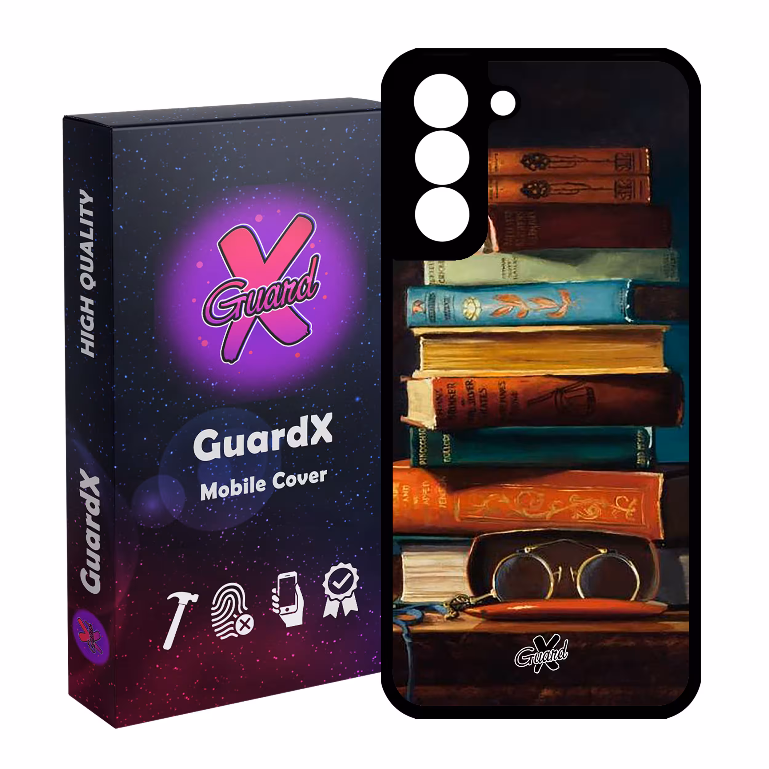 کاور گارد ایکس طرح کتاب مدل Glass10299 مناسب برای گوشی موبایل سامسونگ Galaxy S21 FE