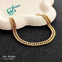 خرید دستبند استیل کارتیر ضخامت 6 میلی متر رنگ ثابت طلایی کیفیت عالی1216615 - ردگل