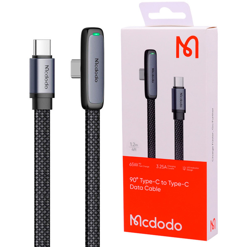 کابل تبدیل فست شارژ Mcdodo CA-3360 Type-C To Type-C 3.25A PD 65W 1.2m یکسر L