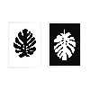تابلو 2 تکه وینا مدل Black Monstera