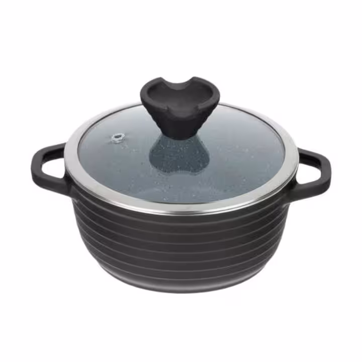 قابلمه گرانیتی عروس تفلون مدل کلاسیک خطی Mr18 سایز 16