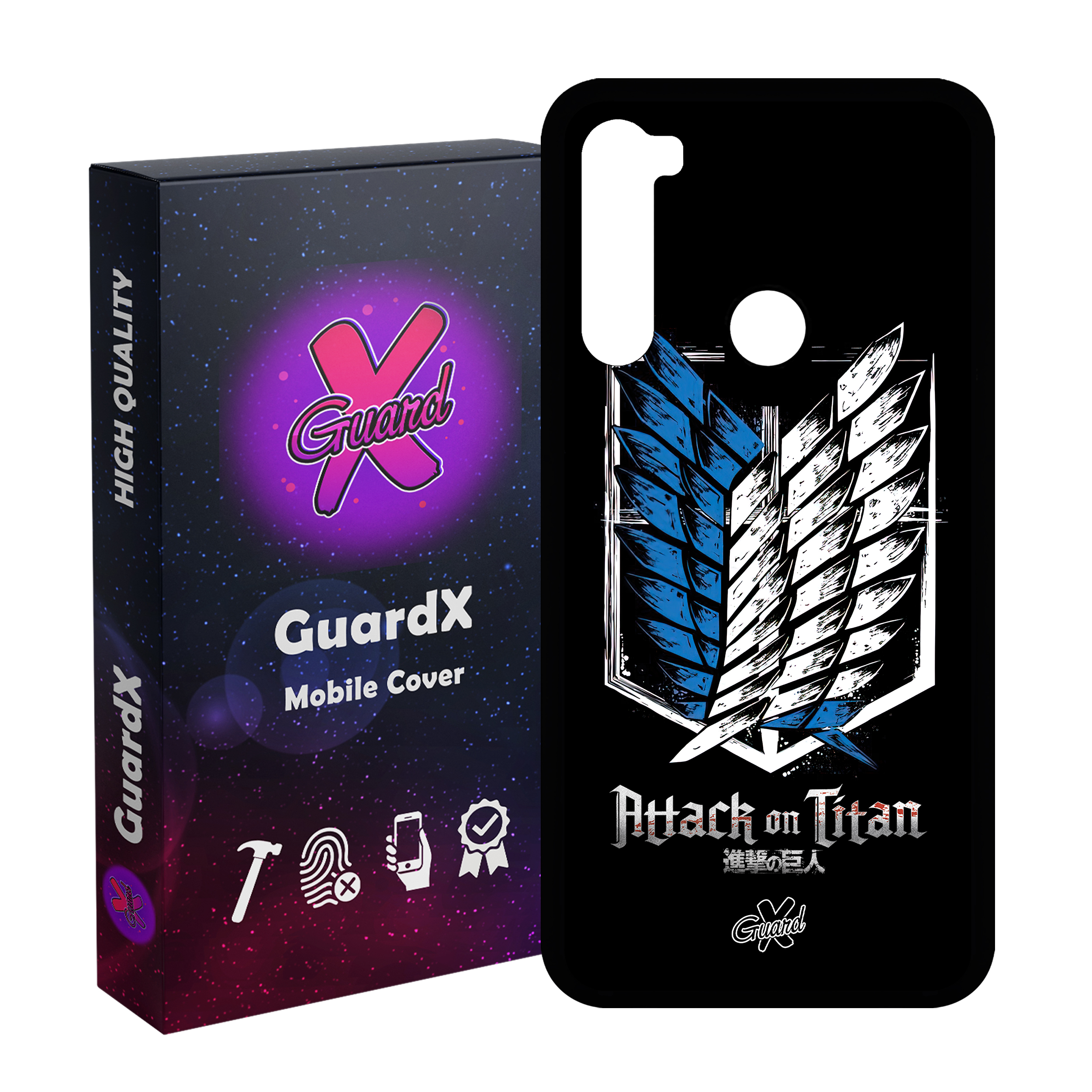 کاور گارد ایکس طرح Attack on Titan Anime مدل Glass10448 مناسب برای گوشی موبایل شیائومی Redmi Note 8