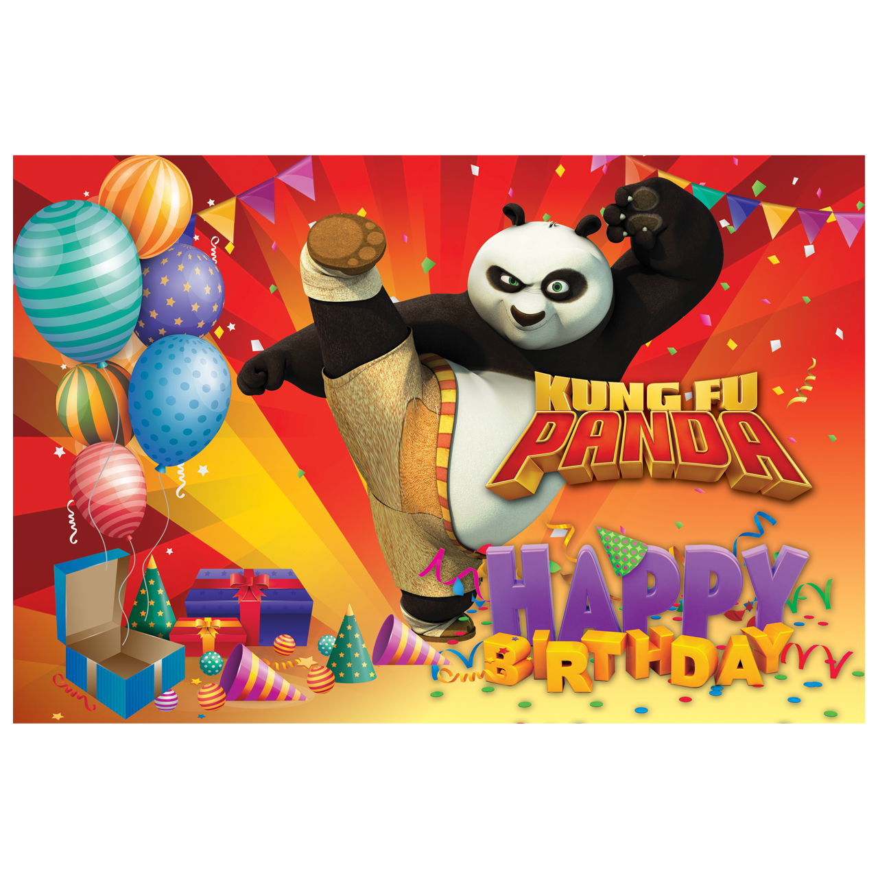 بنر تم تولد طرح پاندای کونگ فو کار کد 1060