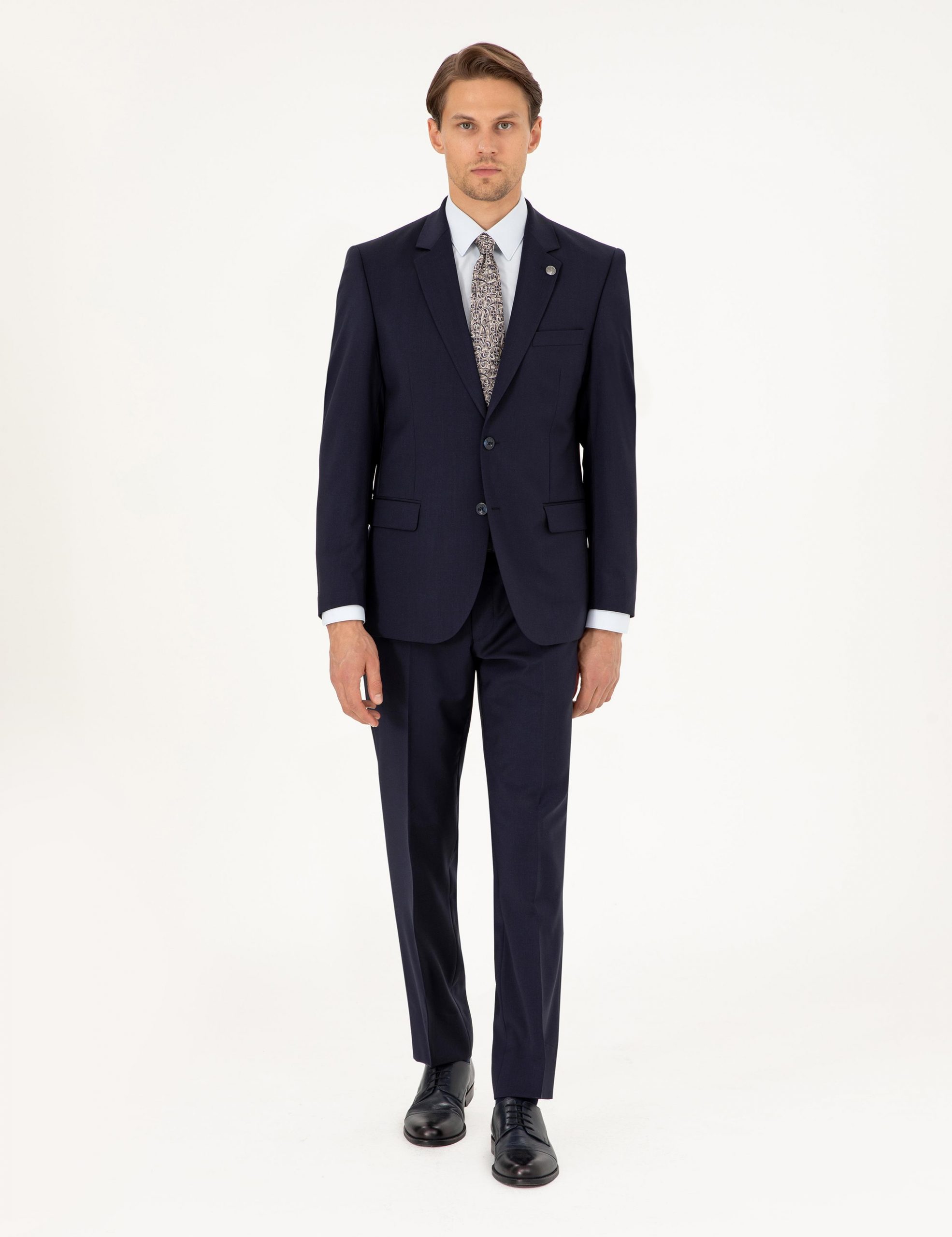 کت و شلوار مردانه سرمه ای پیرکاردین - فروشگاه لباس شهرمون