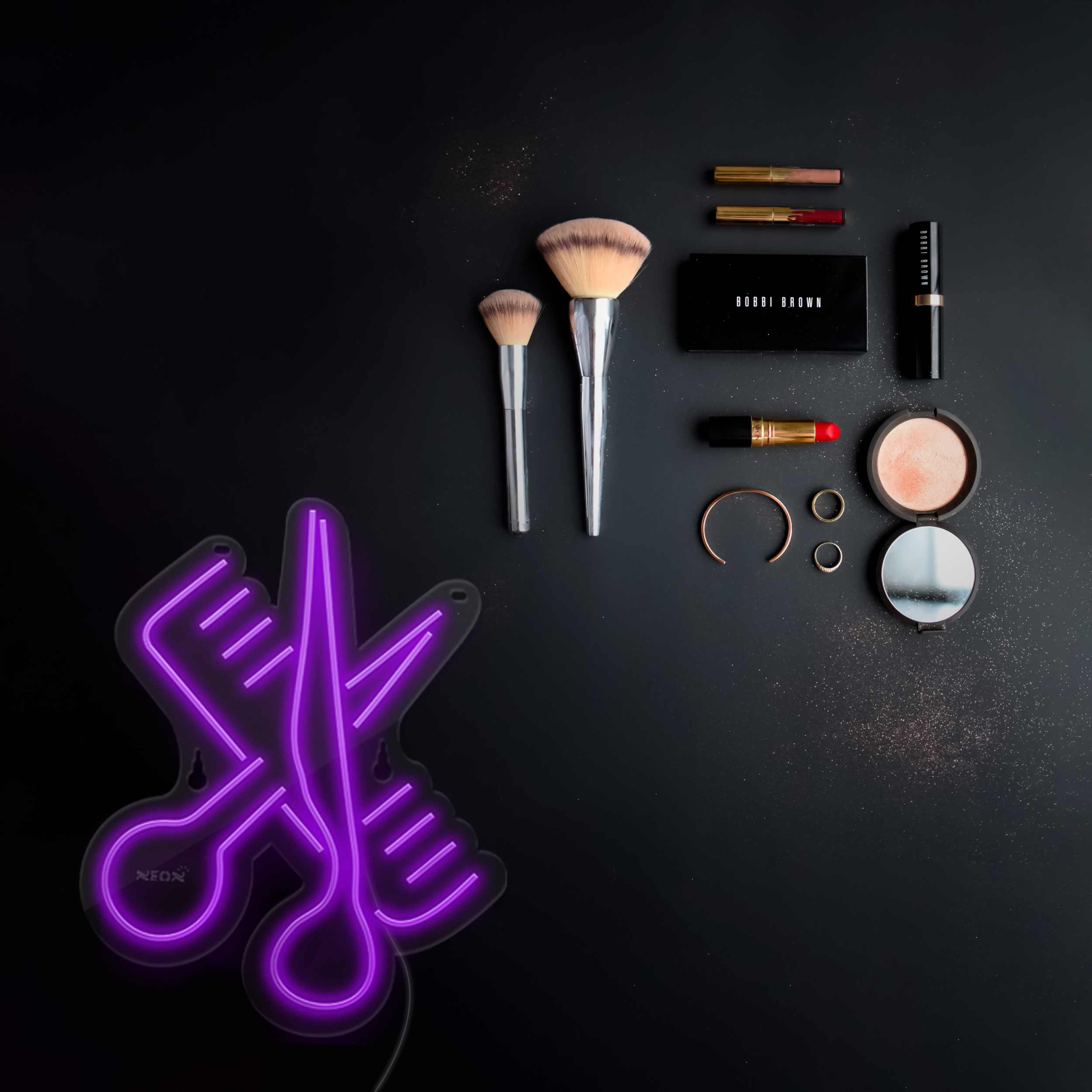 چراغ دیواری نئون دیزاین طرح Barber_PR