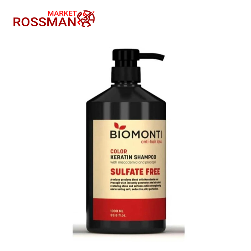 شامپو کراتین بدون سولفات بیومونتی Biomonti مدل Color حجم 1000 میلی لیتر