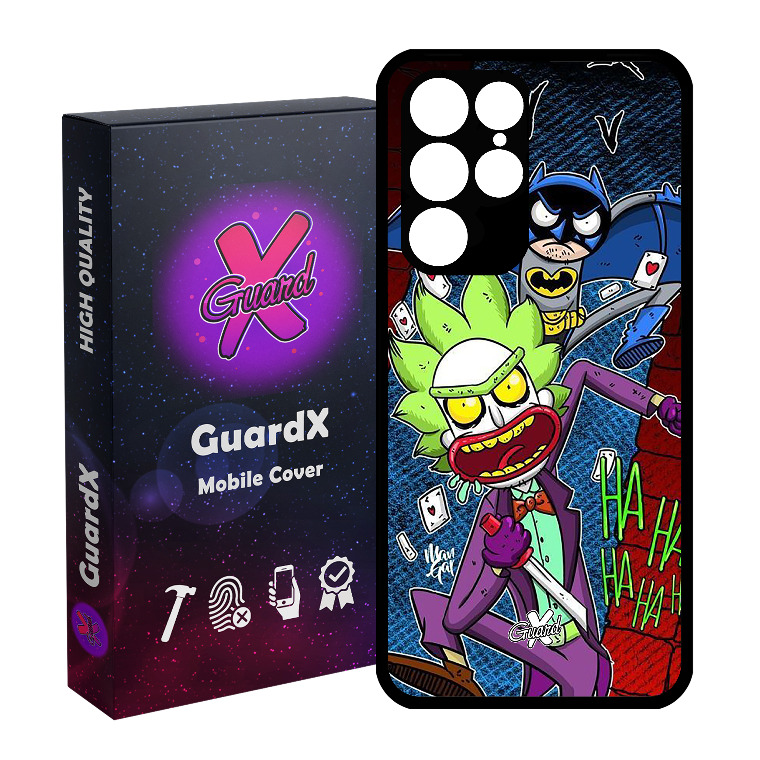 کاور گارد ایکس طرح Rick and Morty مدل Glass10154 مناسب برای گوشی موبایل سامسونگ Galaxy S22 Ultra