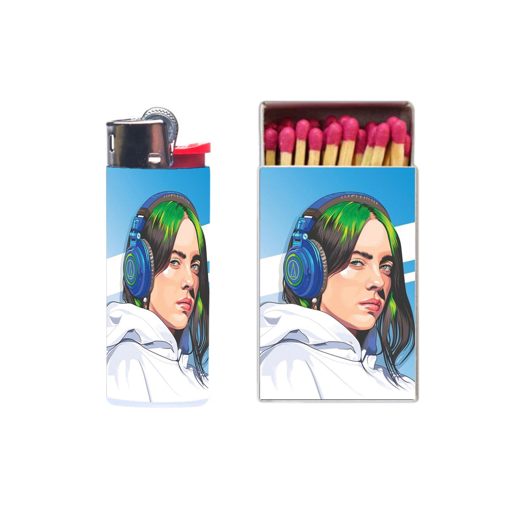 فندک مدل بیلی  کد 1305 به همراه کبریت