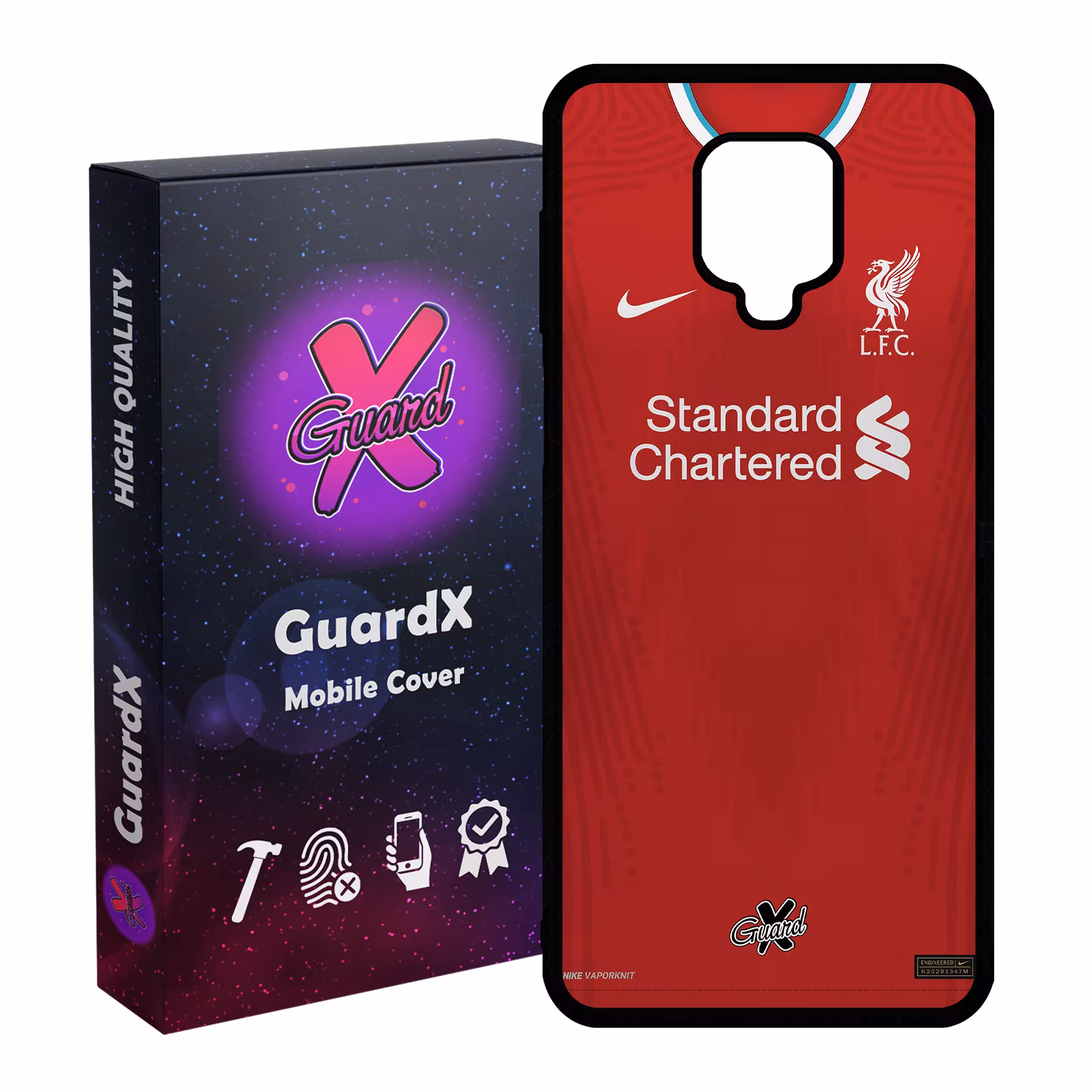 کاور گارد ایکس طرح Liverpool مدل Glass10252 مناسب برای گوشی موبایل سامسونگ Redmi Note 9S / Note 9 Pro / Note 9 Pro Max