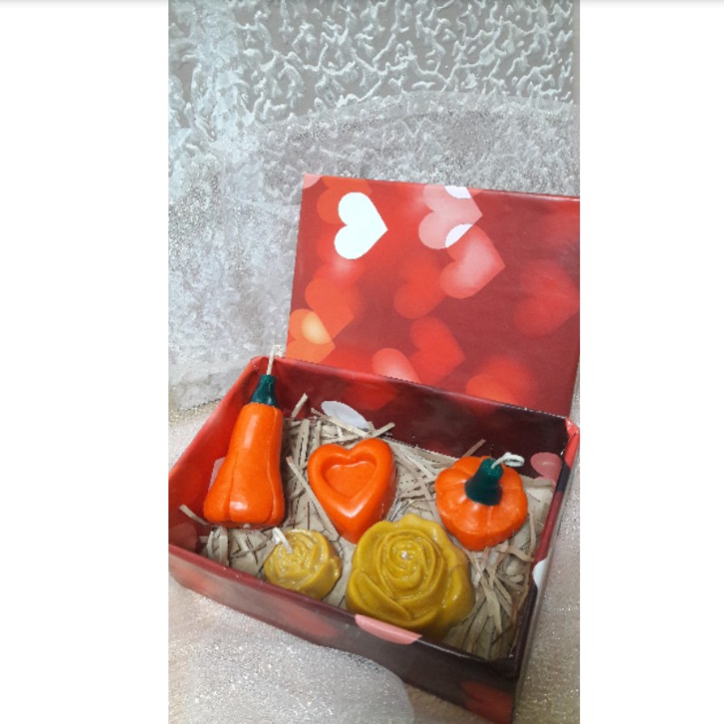 شمع پاییزی باکس هدیه