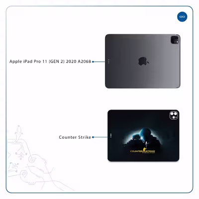 برچسب پوششی ماهوت مدل Counter-Strike مناسب برای تبلت اپل iPad Pro 11 (GEN 2) 2020 A2068