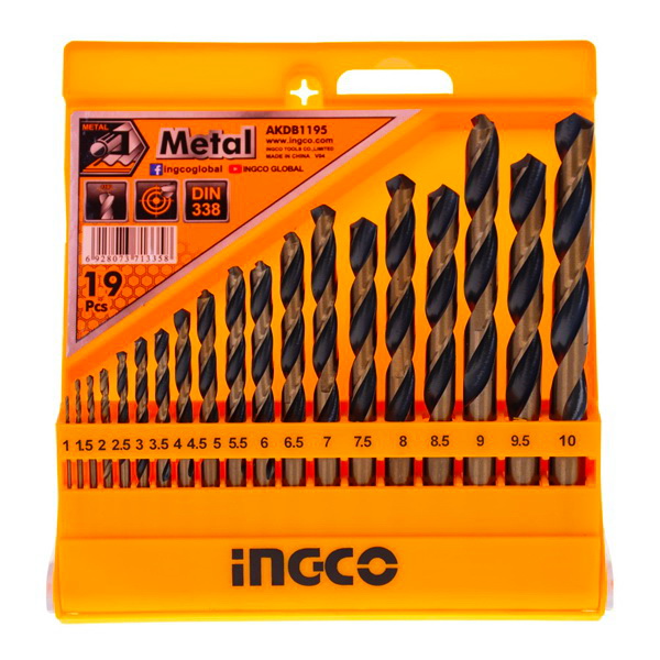 مته کبالت اینکو مدل 1195 مجموعه 19 عددی 