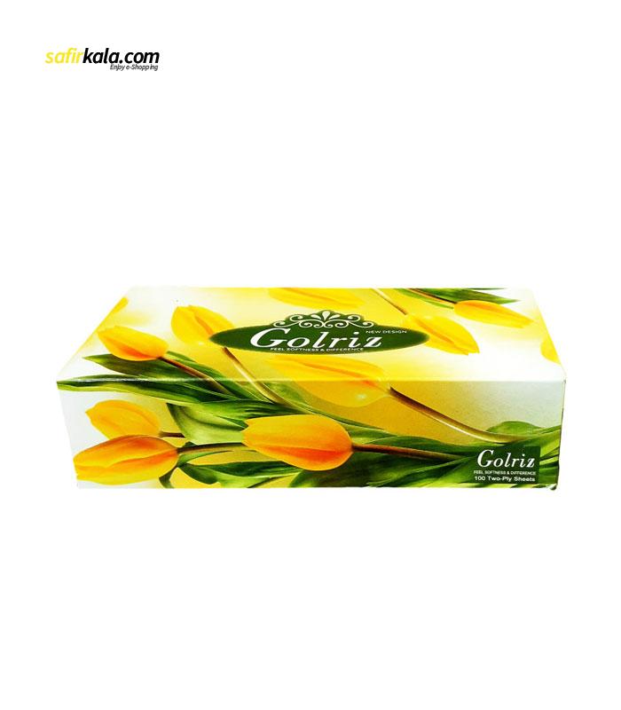 دستمال کاغذی 100 برگ گلریز مدل لاله