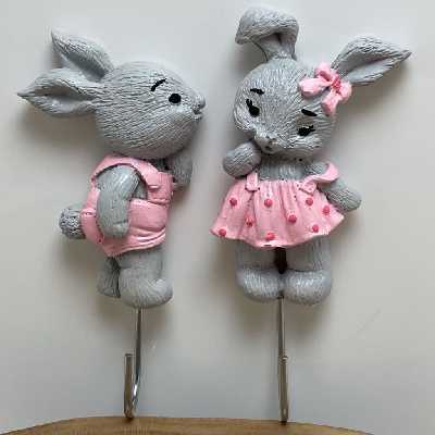 آویز حوله مدل خرگوش عاشق مجموعه دو عددی