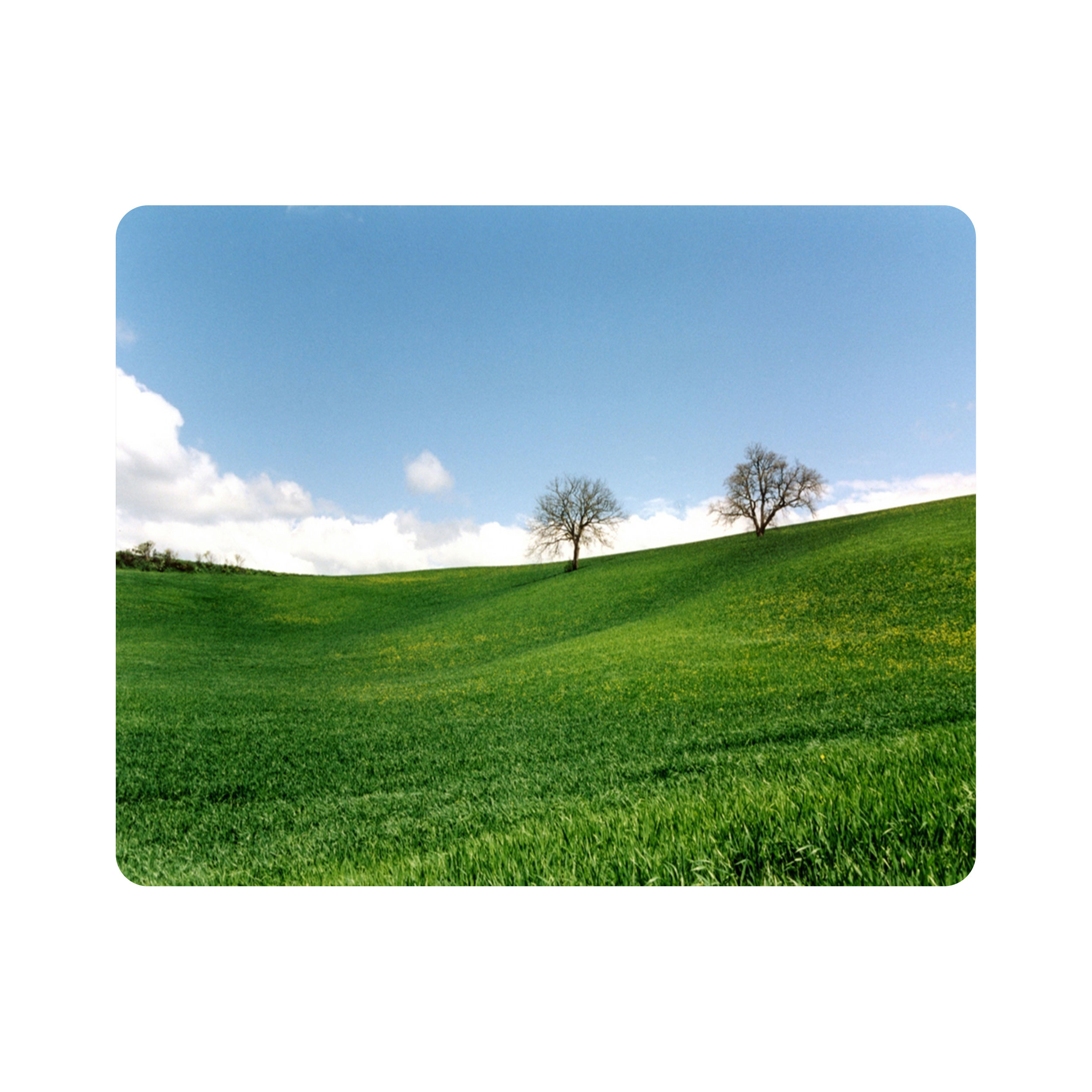 ماوس پد اطلس آبی طرح دشت و آسمان آبی و درخت مدل T7130
