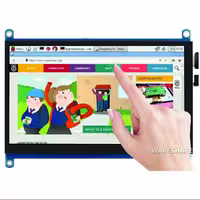 نمایشگر لمسی خازنی 7 اینچ (1024 در 600) Raspberry pi با پورت HDMI