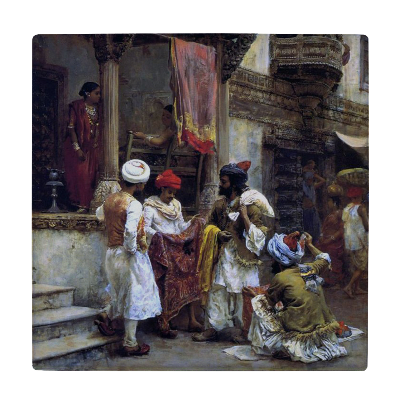 کاشی کارنیلا طرح نقاشی قاهره قرن نوزدهم مدل لوحی کد klh395