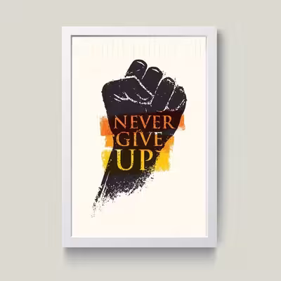 تابلو مدل Never give up کد G12-16