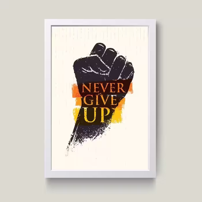 تابلو مدل Never give up کد G12-16