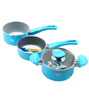 سرویس قابلمه گرانیتی کودک 5 تکه تیارا TIARA آبی