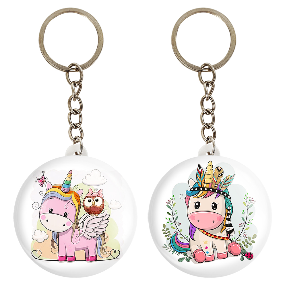 جاکلیدی خندالو مدل اسب تک شاخ کد 38363837 مجموعه 2 عددی