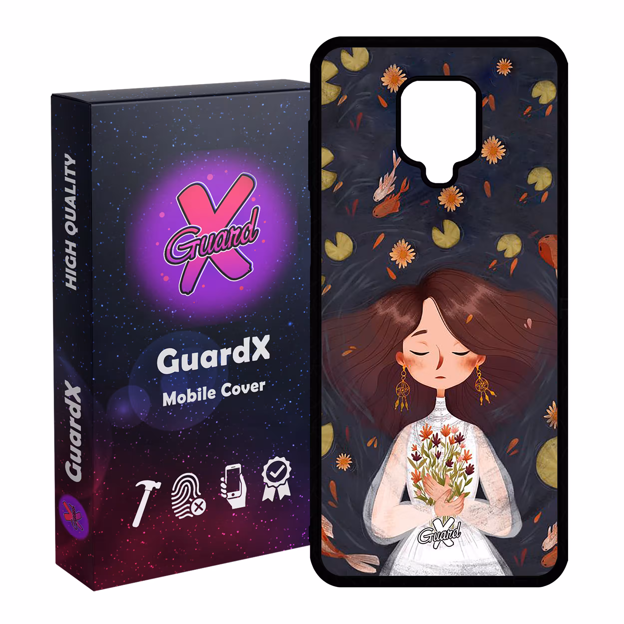 کاور گارد ایکس طرح دختر مدل Glass10326 مناسب برای گوشی موبایل شیائومی Redmi Note 9S / Note 9 Pro / Note 9 Pro Max