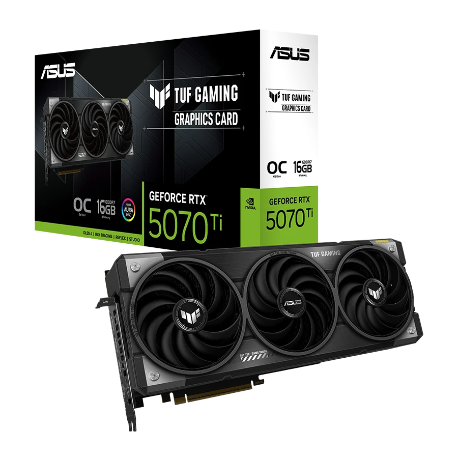 کارت گرافیک ایسوس TUF Gaming RTX 5070 Ti 16GB OC | فروشگاه گیمینگ تکاف