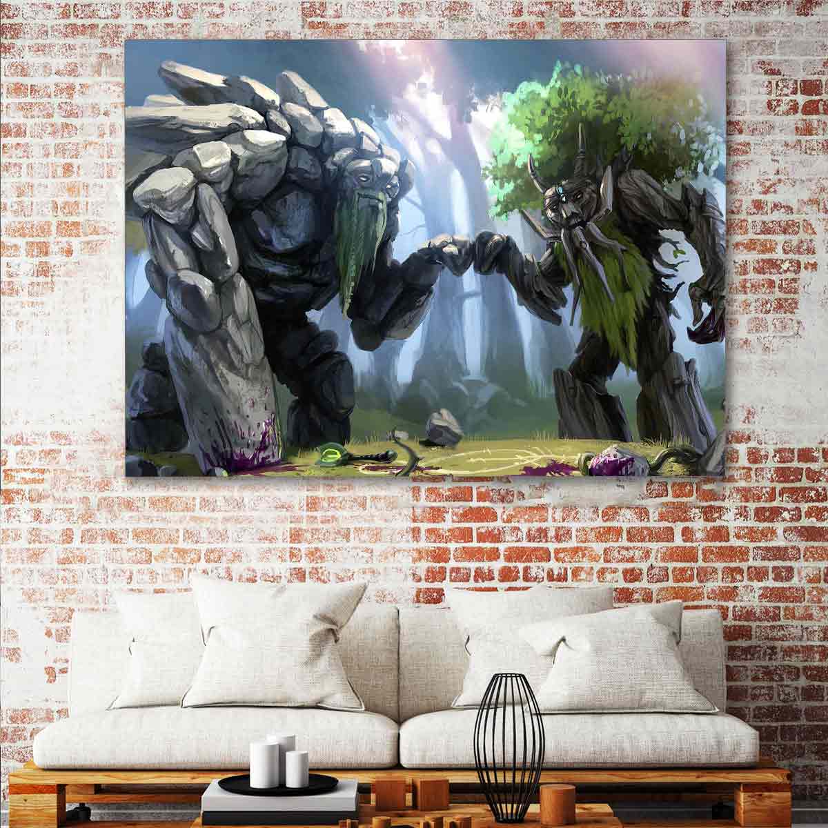 تابلو شاسی گالری استاربوی طرح Tiny And Treant Protector مدل Dota 2 کد 012