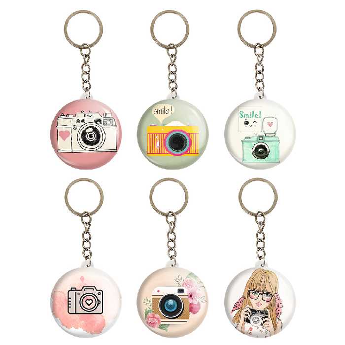 جاکلیدی خندالو طرح دوربین کد 65A مجموعه 6 عددی