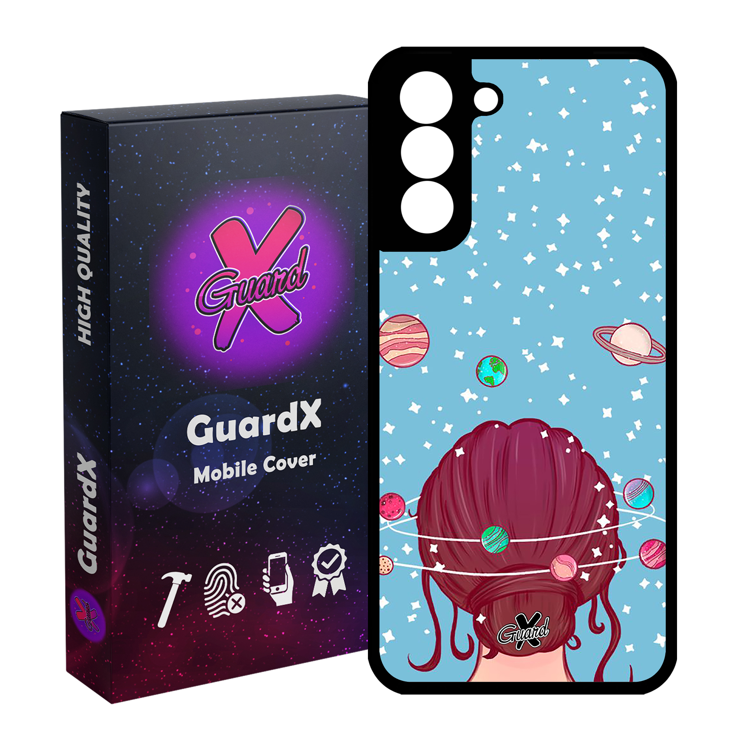 کاور گارد ایکس طرح Girl مدل Glass10211 مناسب برای گوشی موبایل سامسونگ Galaxy S21 FE